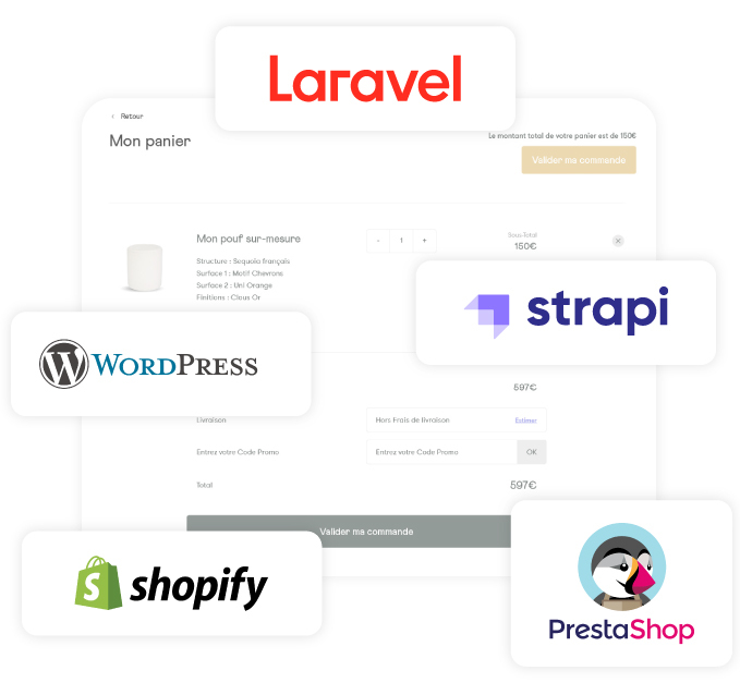 Expertise Sharewood : Laravel, Strapi, WordPress, Shopify, Prestashop